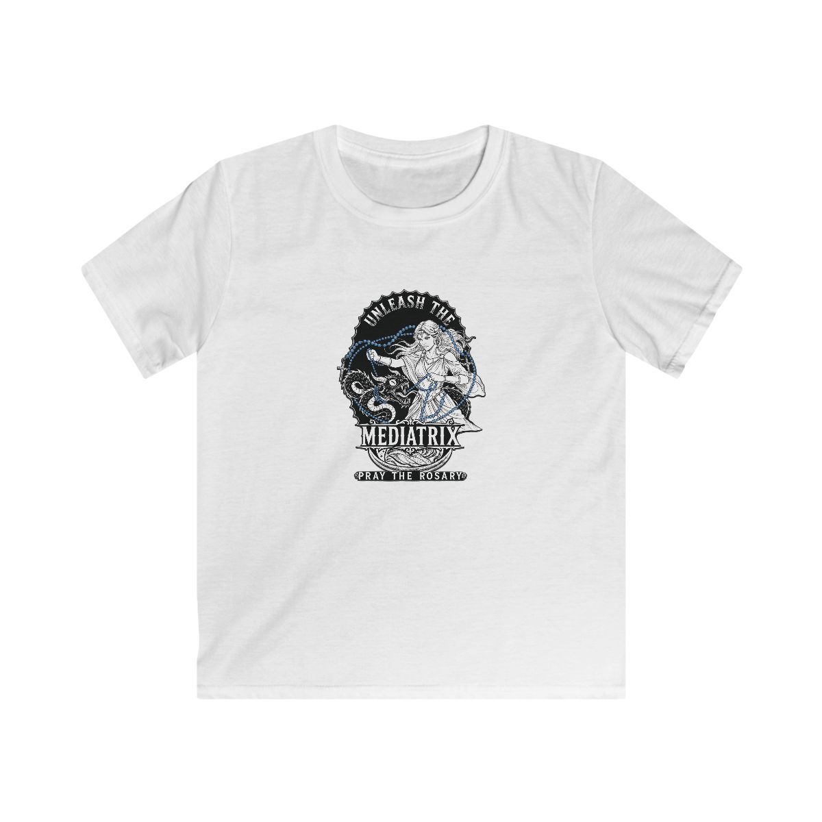 Mediatrix Phoenix Skull Kids Tee — White front
